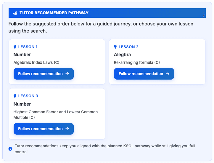 Structured Learning with Our Recommended Pathway